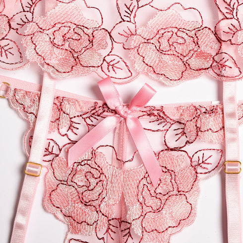 Blossom Lingerie Trio - SilkSeduce