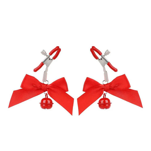 Bow Nipple Clamps with Bell - SilkSeduce