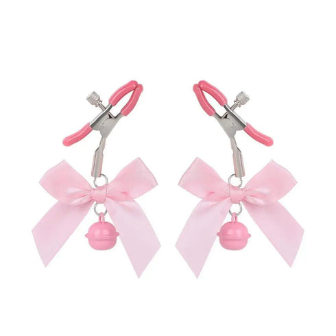 Bow Nipple Clamps with Bell - SilkSeduce