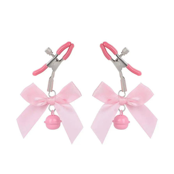 Bow Nipple Clamps with Bell - SilkSeduce