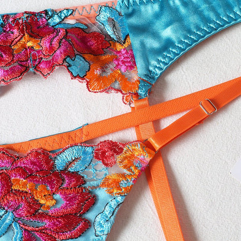 Embroidered Floral Lingerie - SilkSeduce