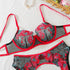 Embroidered Floral Lingerie Set - SilkSeduce
