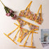 Floral Lingerie Bra and Garter Set - SilkSeduce