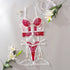 Heart Lace - Up Lingerie Set - SilkSeduce